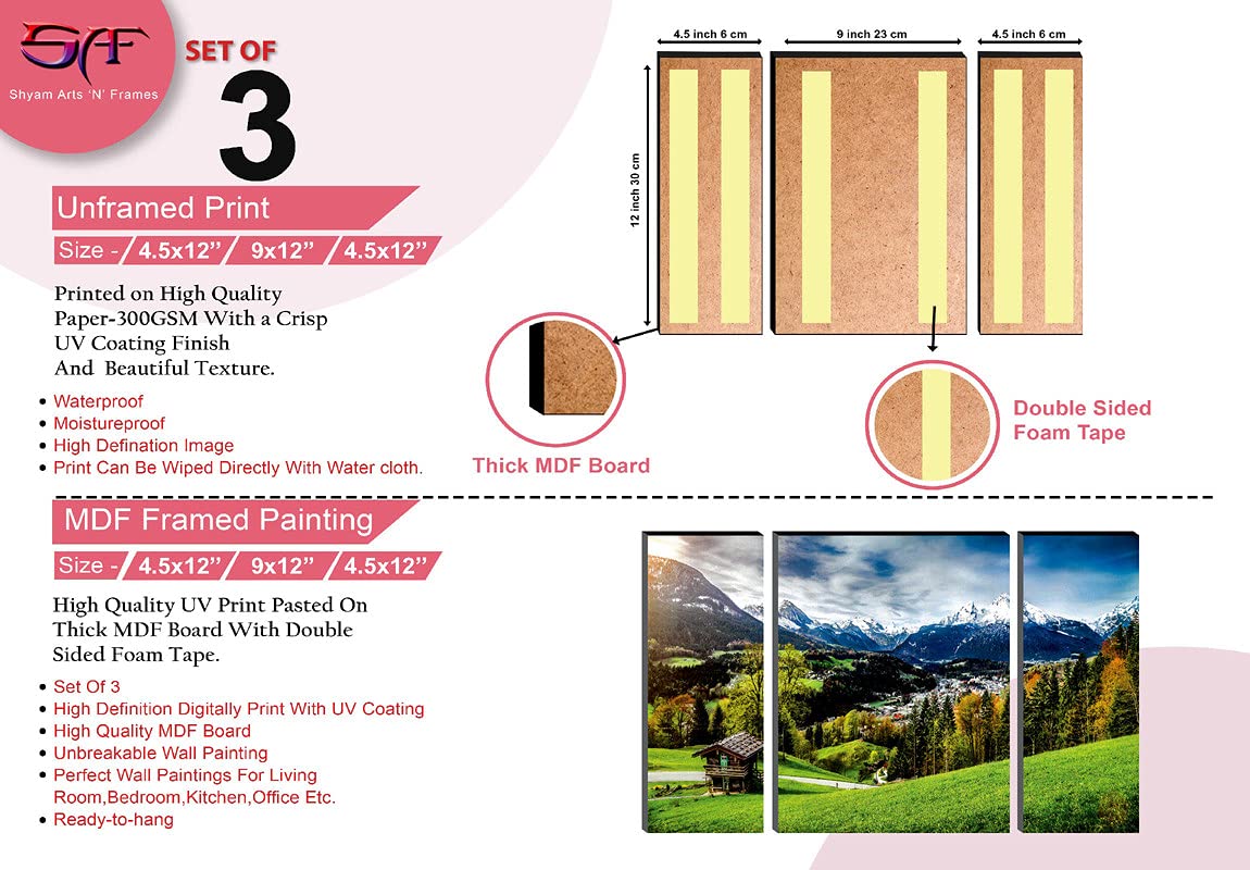 SAF paintings 6MM Mountain Nature Panel Painting(SANFJM1130) SANFJM1130