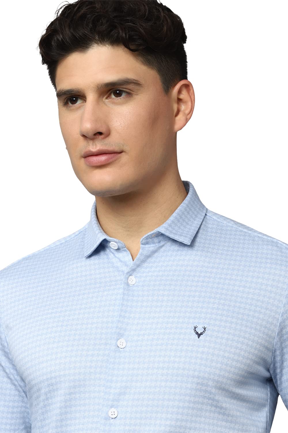 Allen Solly Textured Cotton Slim Fit Men's Casual Shirt
