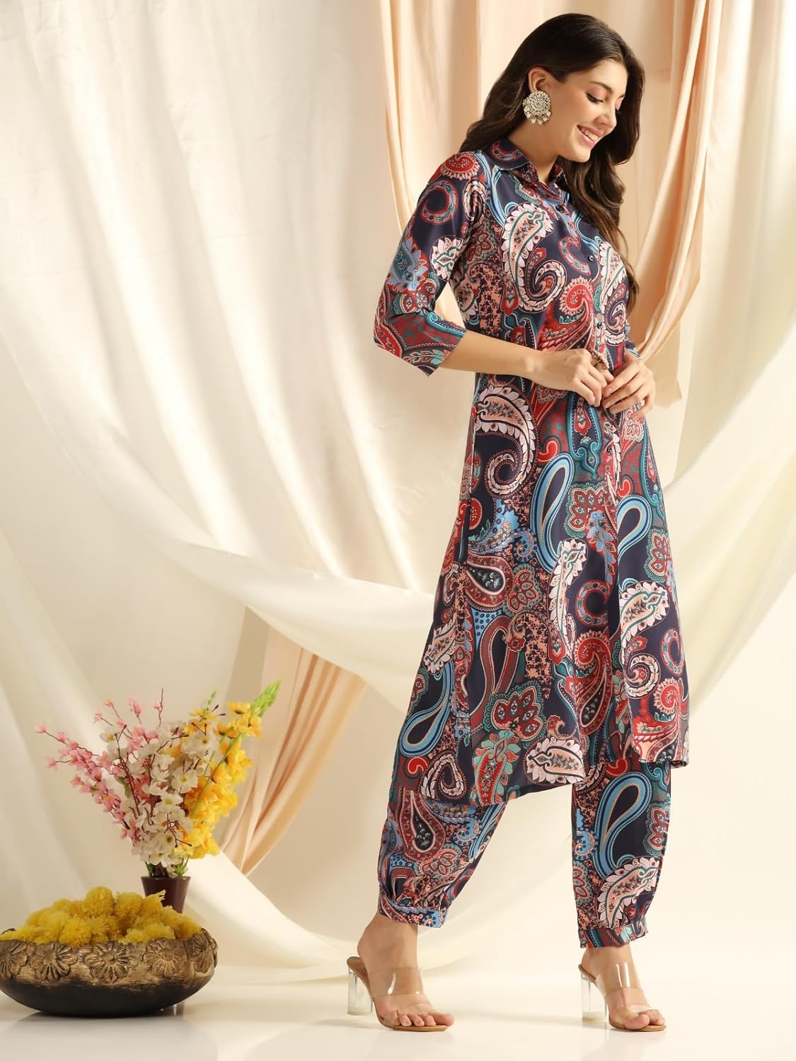 GRECIILOOKS Women's Cotton Blend Co Ord Set