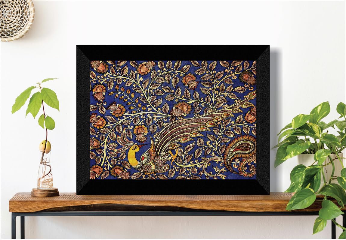 SAF paintings Madhubani Traditional Art Black frame painting for Wall Decoration SA-SANFK33346