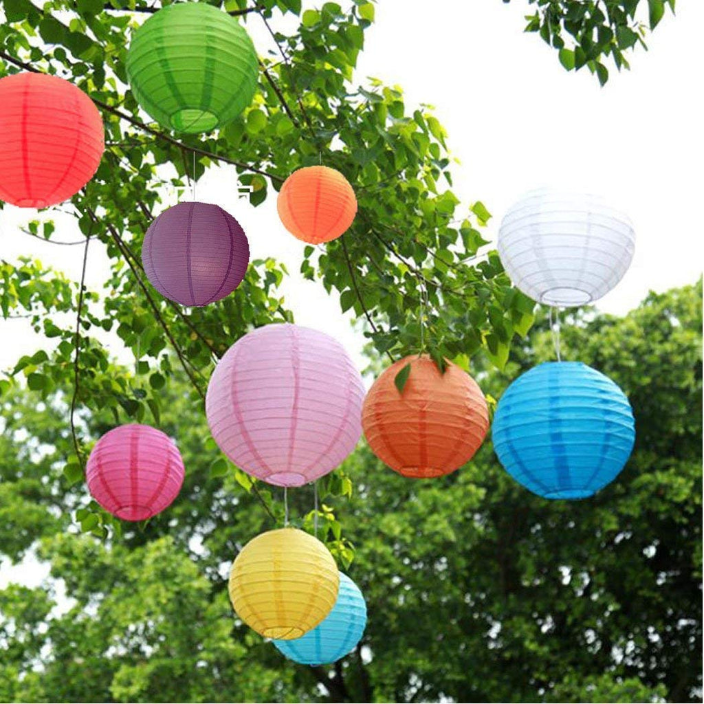 Crazy Sutra® Paper Lamp Hanging Lantern Kandeel, for Decoration Hotels Home Diwali Lantern Light Fixture (Multicolor, Size Medium) 6 Pcs