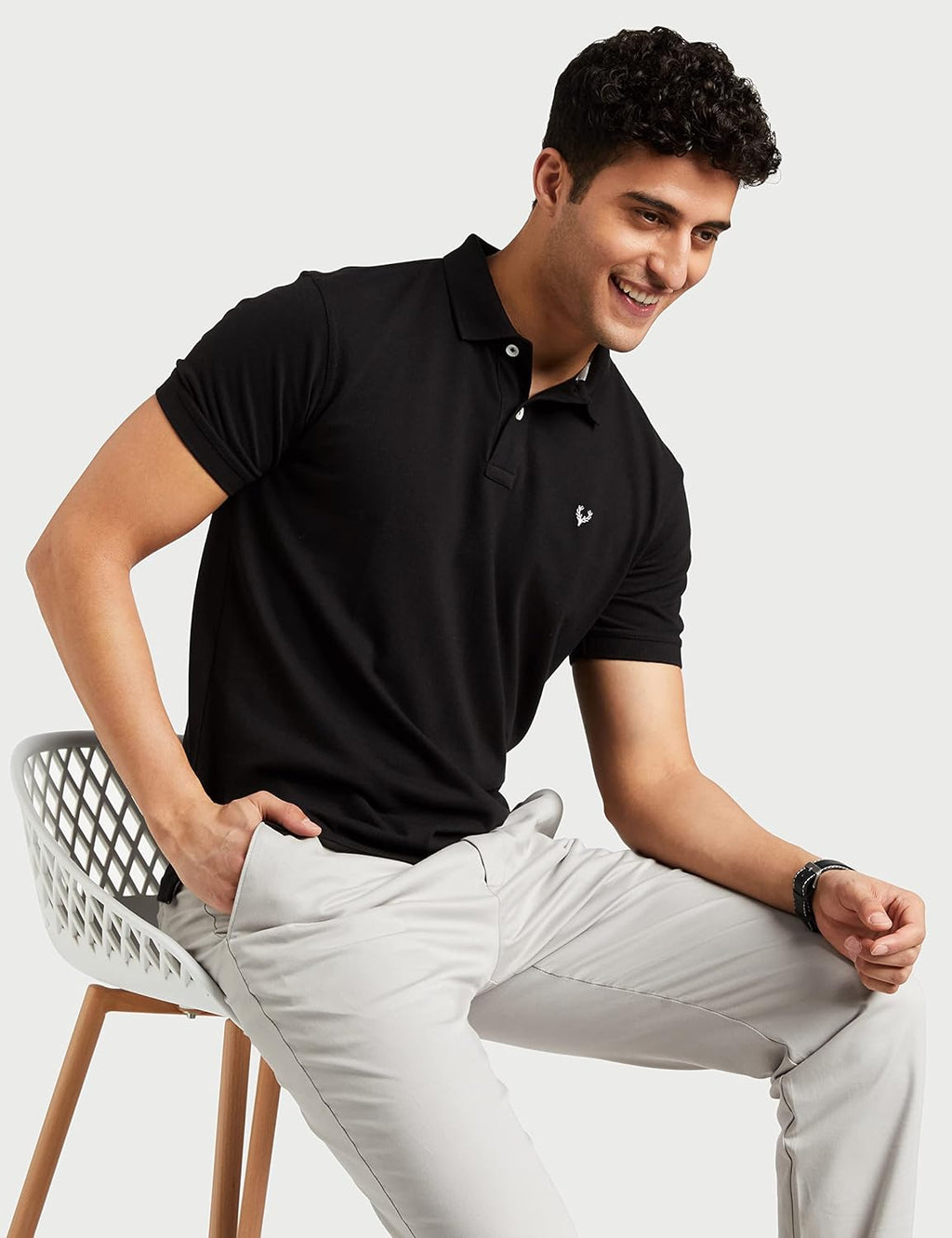 Allen Solly Men's Solid Regular Fit Polo T-Shirt