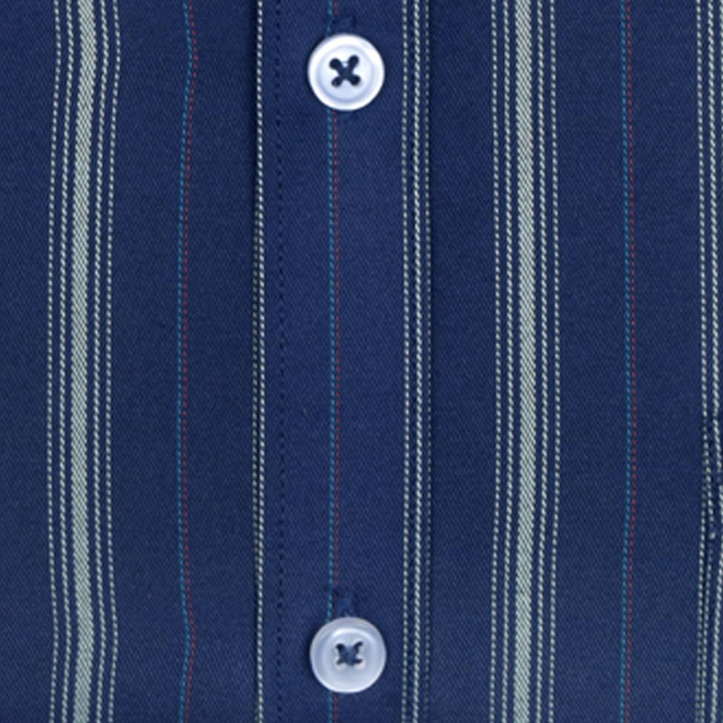 Accox Men's Cotton Striped Formal Shirt (B0C8JB823H)