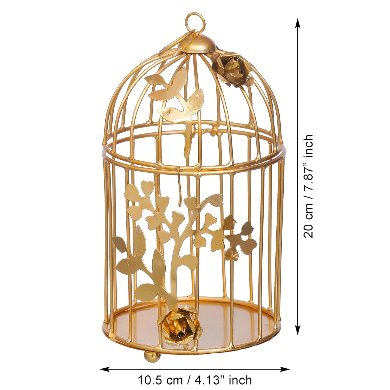 Webelkart Gold Plated Colour tealight Candle Holder with Flower Vine- Diwali Candle Holder- Diwali Decorations Items for Home Decor