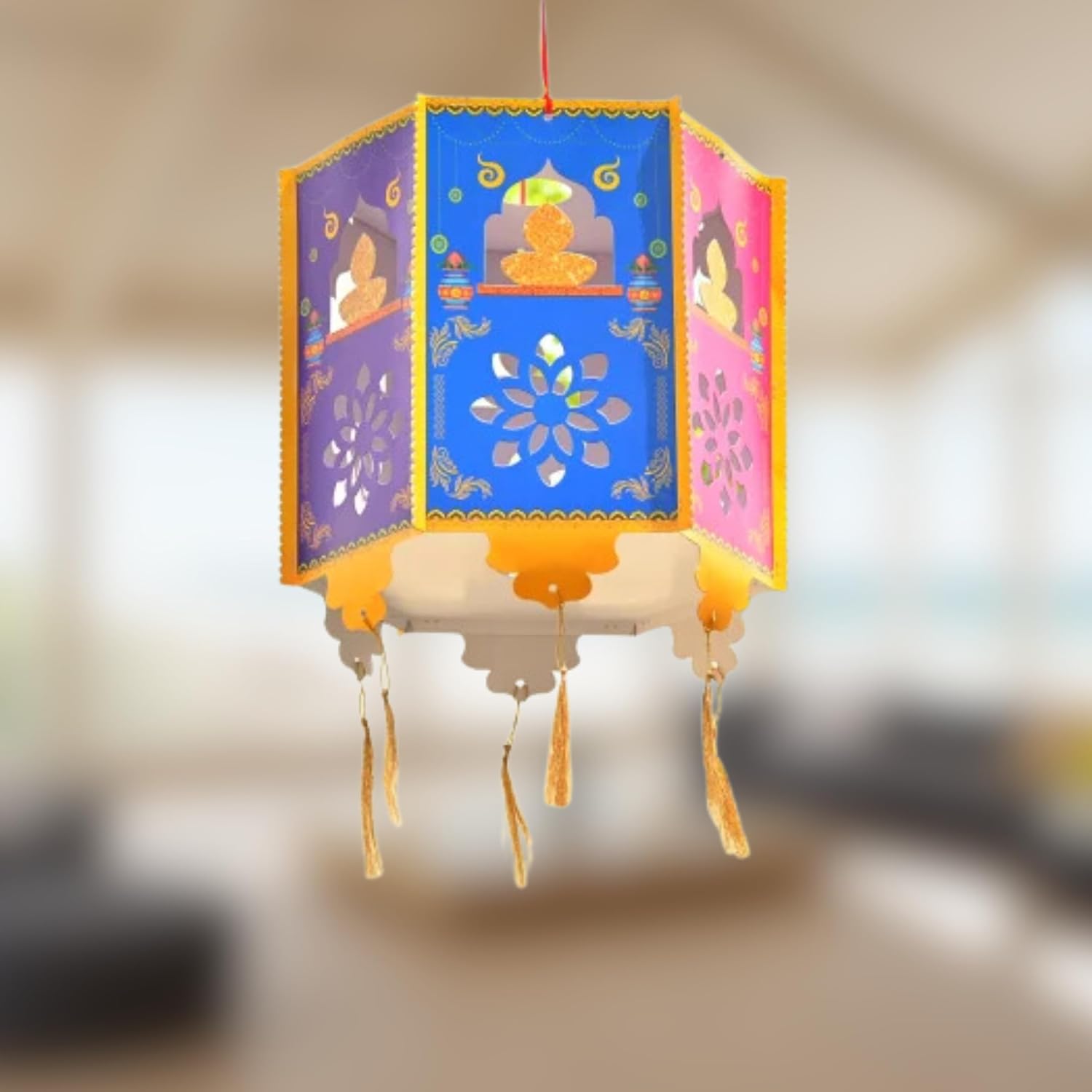 Special You Diwali Paper Kandil Hanging for Balcony, Diwali Akash Kandil Hanging Paper Lantern Kandil for Diwali Lantern Kandil Lamp for Decoration, Paper Hanging Lantern for Diwali Kandil