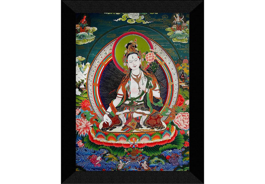 SAF paintings Goddess Tara Thangka Black frame painting for Wall Decoration SA-SANFK33257