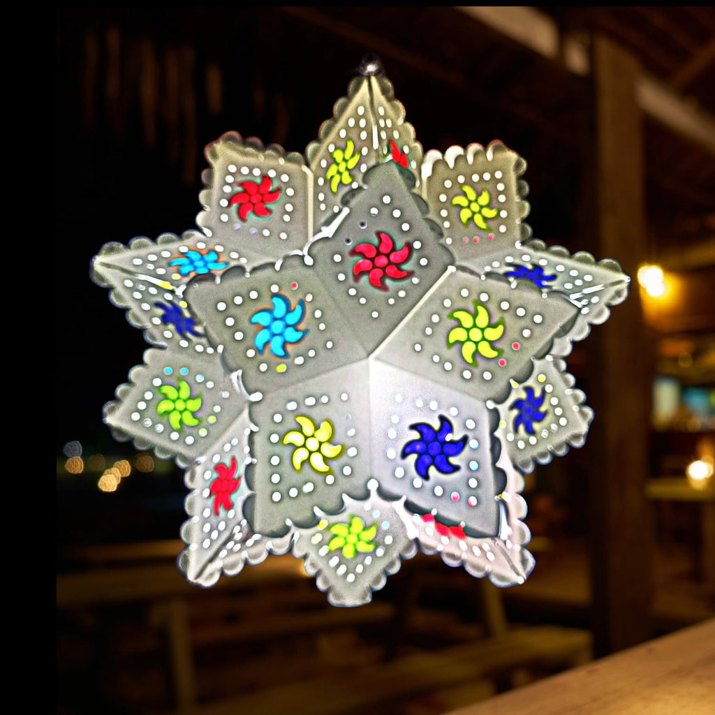ALILA Self Assemble Christmas STAR Akash Kandil Lantern Lamp Shade kandil Jhummar for Xmas Decoration Hotels Home Diwali Light, Colour As per Availability, (Self Assembly - DIY: DO IT Yourself)