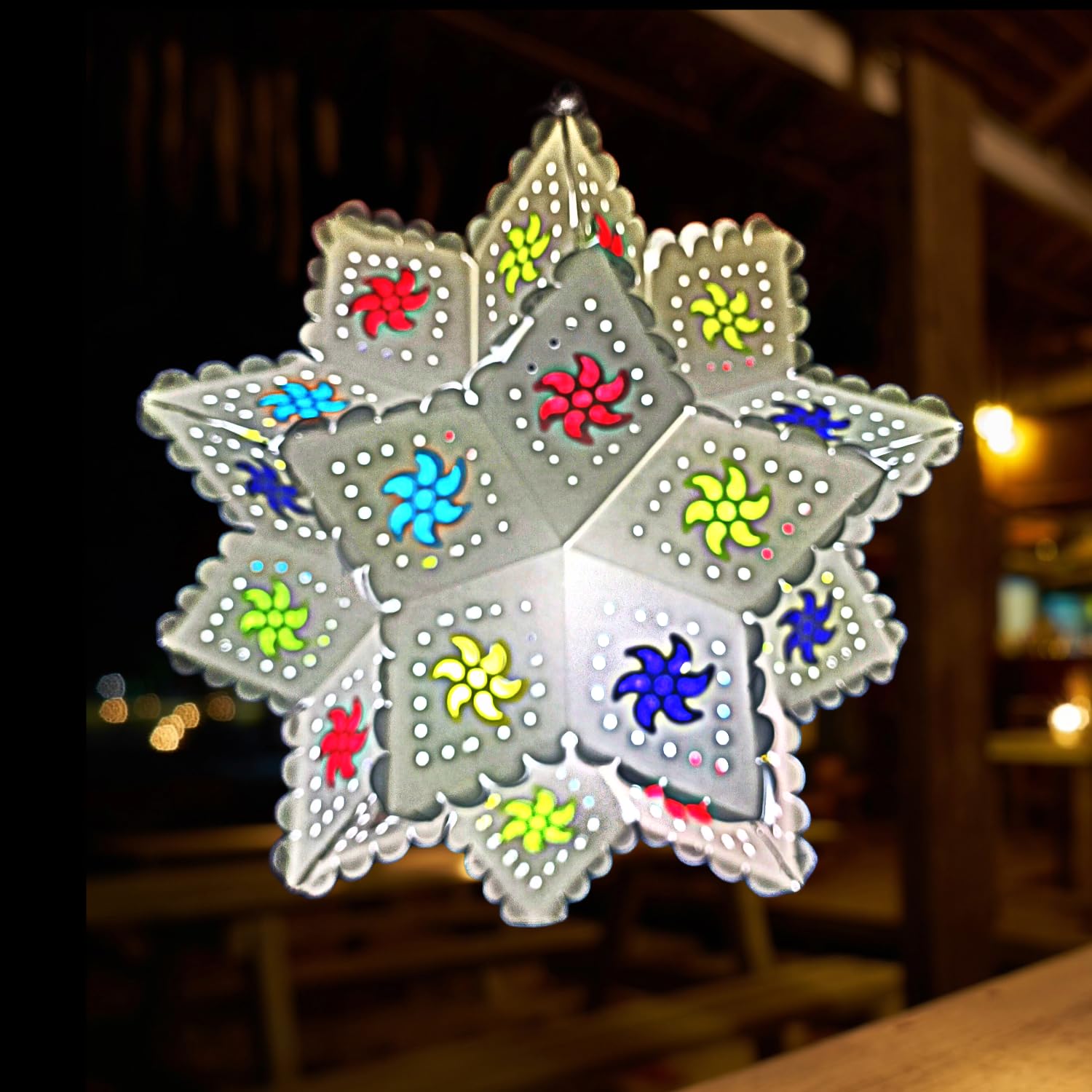 ALILA Self Assemble Christmas STAR Akash Kandil Lantern Lamp Shade kandil Jhummar for Xmas Decoration Hotels Home Diwali Light, Colour As per Availability, (Self Assembly - DIY: DO IT Yourself)
