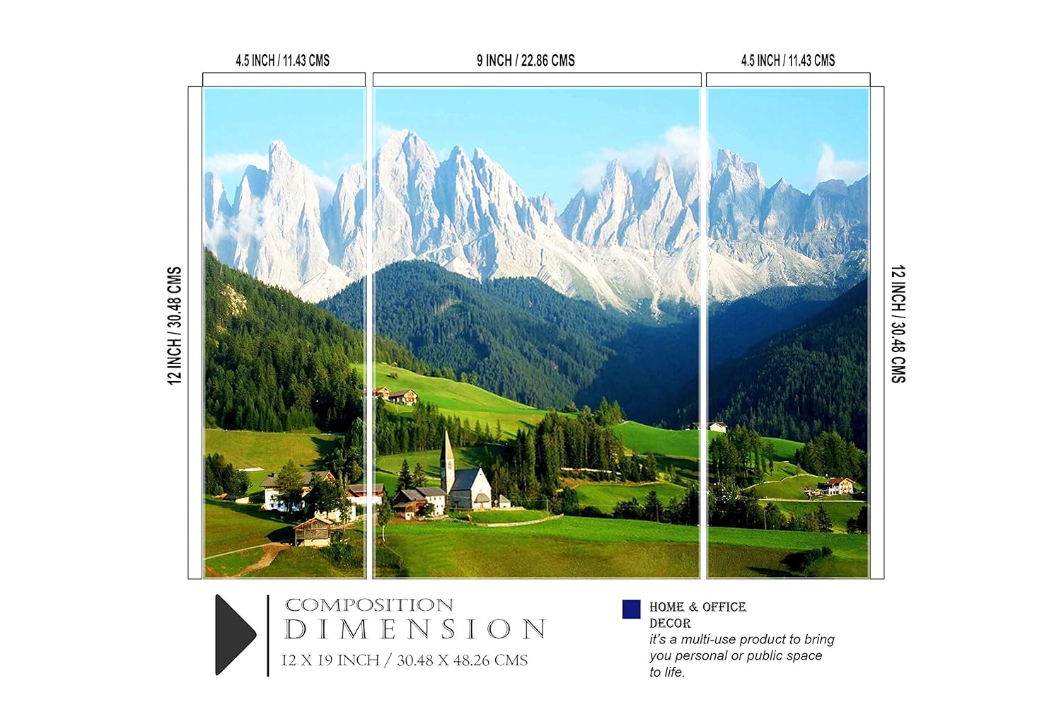 SAF paintings 6MM Greeny Mountain Nature Panel Painting(SANFJM1220) SANFJM1220