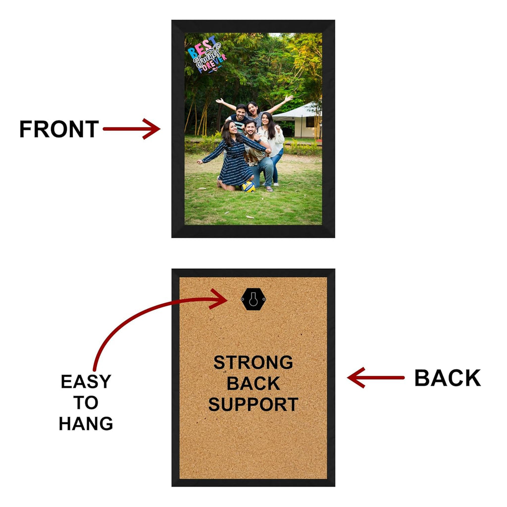 SAF photo frame Best Friends Forever Customized Black Frame Photo Frame For home And wall décor,Living Room And Bedroom||Personalized Photo Frame Couple,Family,and Friends 30 cm x 23 cm PF-B-08