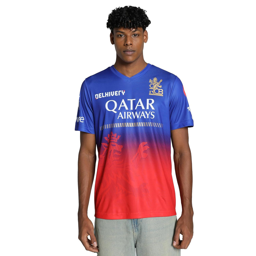 Puma Mens Ipl 2024 Rcb Fan Regular Fit Jersey
