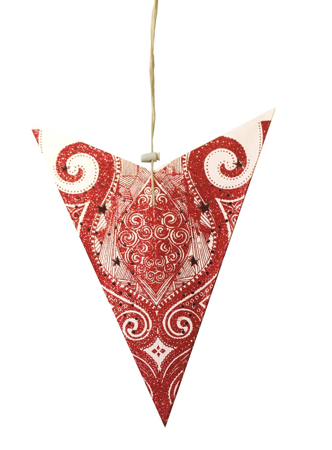 KidsyWinsy Decorative Glitter Paper Star 60cm, 5 arms, with Beautiful Design, Premium Recycled Cotton Paper Used, Perfect for Bday Party, Wedding, Anniversary and Home Decoration?