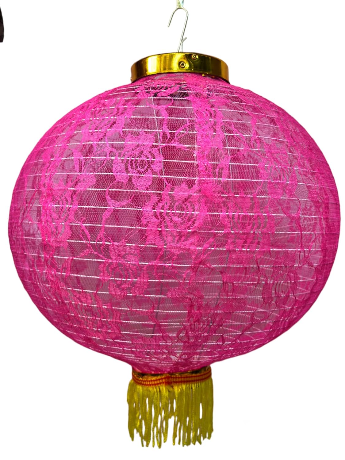 PartySanthe 16inch Colorful and Bright Cloth Diwali Hanging Lantern Handmade Festive Lantern Chinese Traditional Lantern Any 1pc