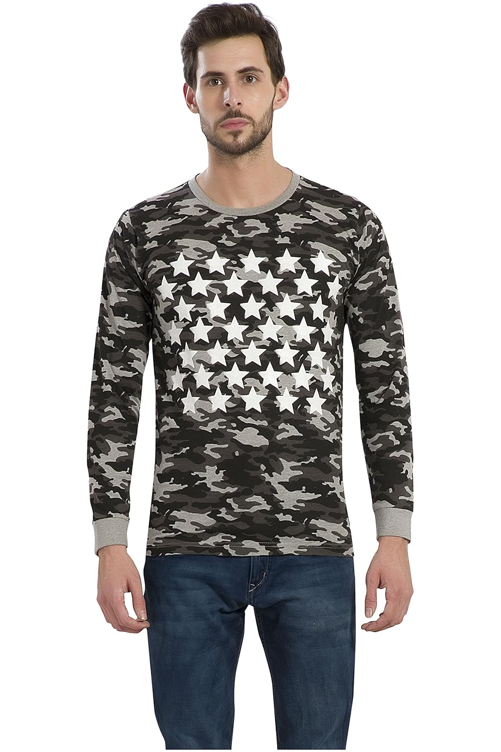 Alan Jones Clothing Army Printed Men's Round Neck Slim Fit T-Shirt-1