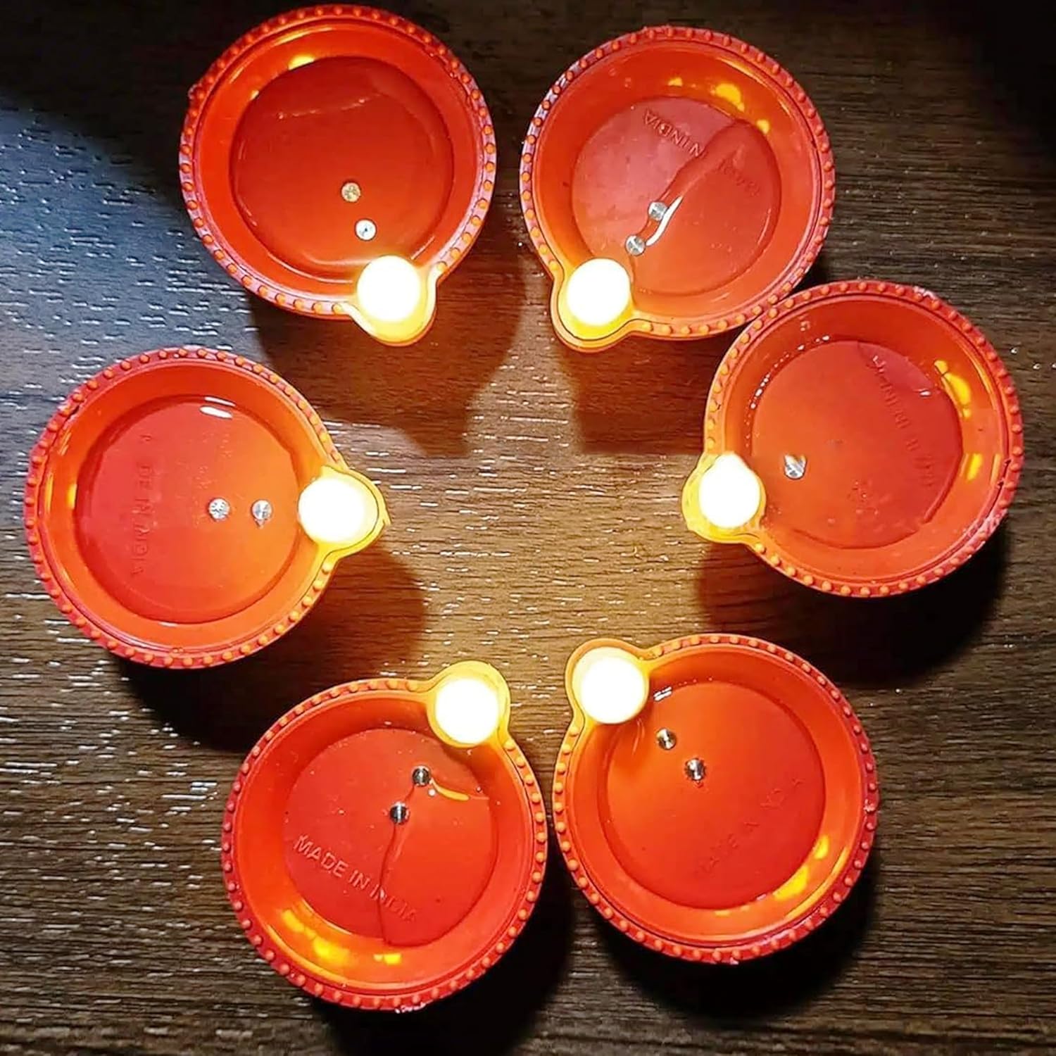 HOMFIL Water Sensor Diya Set | Electric Flameless & Smokeless Diya | LED Water Diyas for Diwali Festival, Balcony, Home & Office Decor | Useful for Diwali Festivals, Home Decor (Pack of 24)