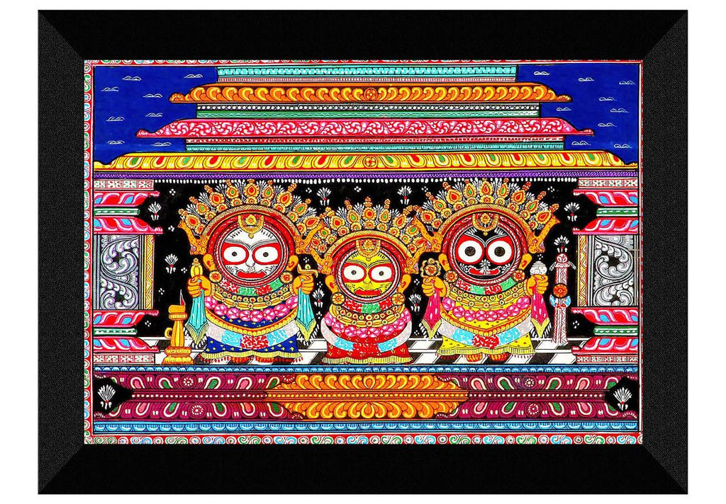 SAF paintings Lord jagannath Black frame painting for Wall SA-SANFK33381