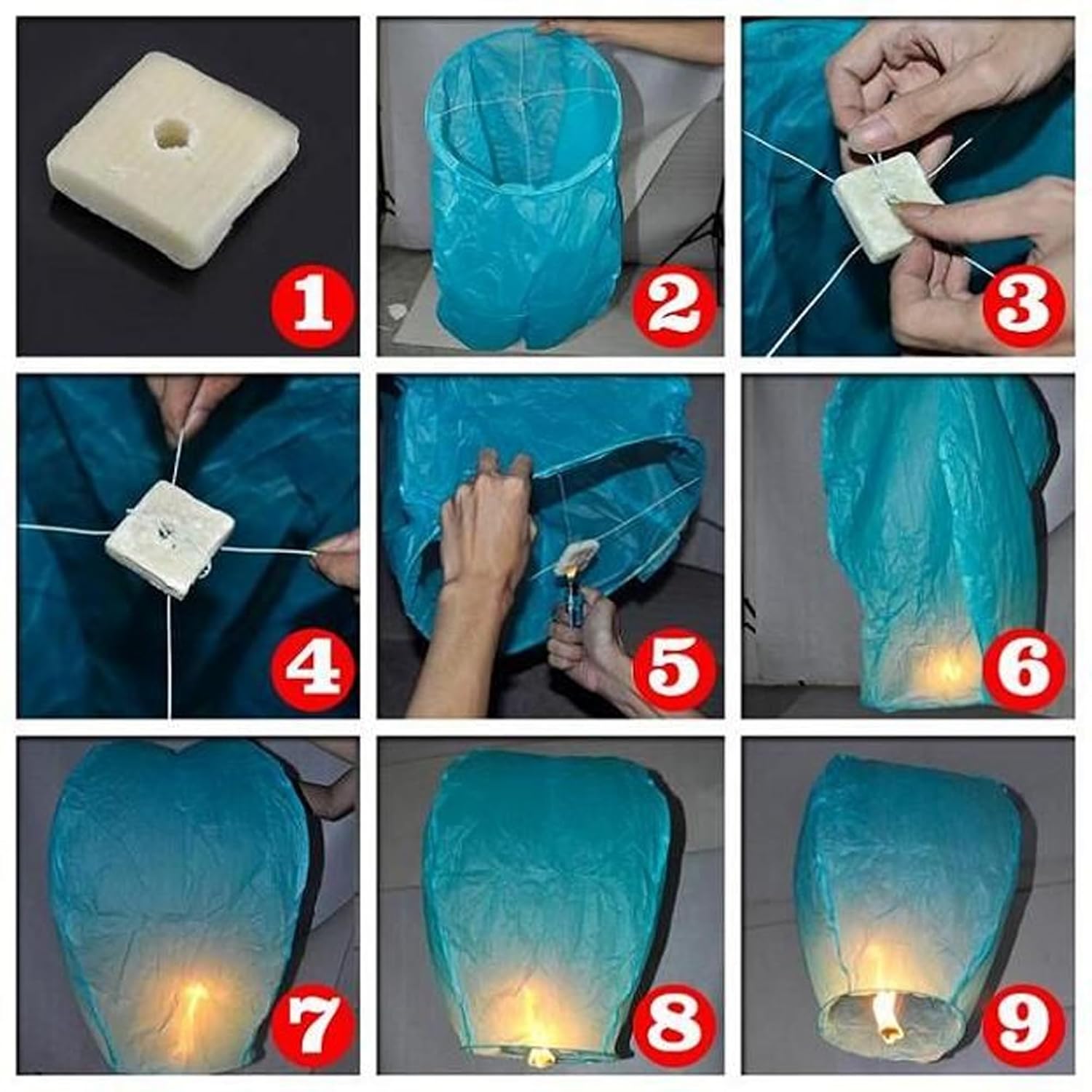 PRINT BHARAT Flying Night Sky Light Candle for Diwali/Christmas/Sky Lanterns Multicolour Hot Air Balloon/Birthday/All Festival Multicolor,Paper (Sky Lanten 5)