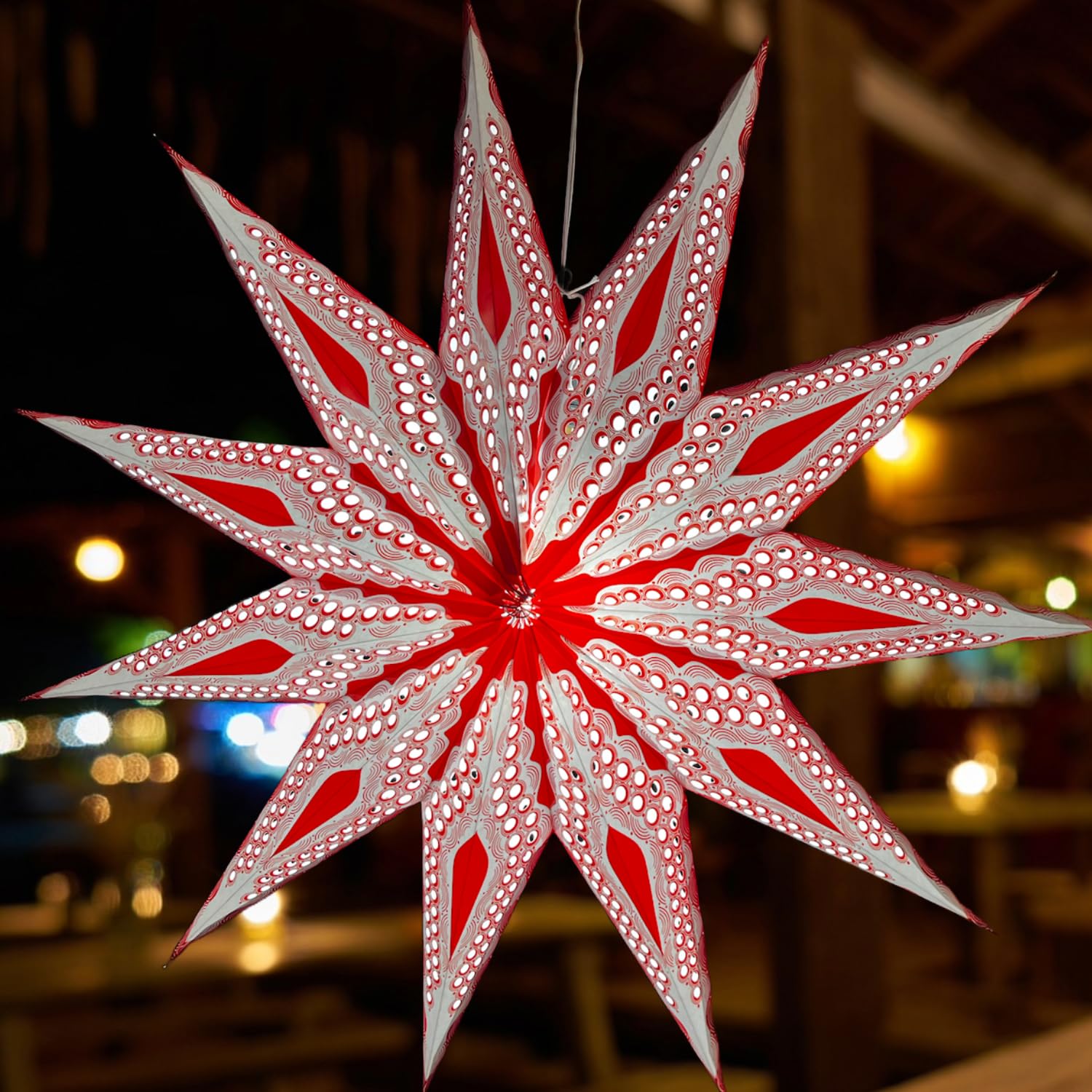 ALILA STAR Hanging Lantern Kandil Lamp Shade Akash kandil For Home Diwali Christmas Balcony Xmas Decoration Hotels Decor Decoration