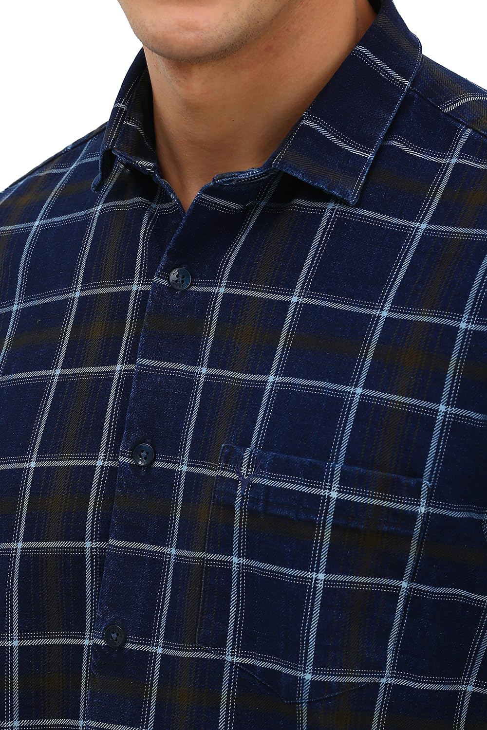 Allen Solly Men's Checkered Full Sleeve Slim Fit Shirt