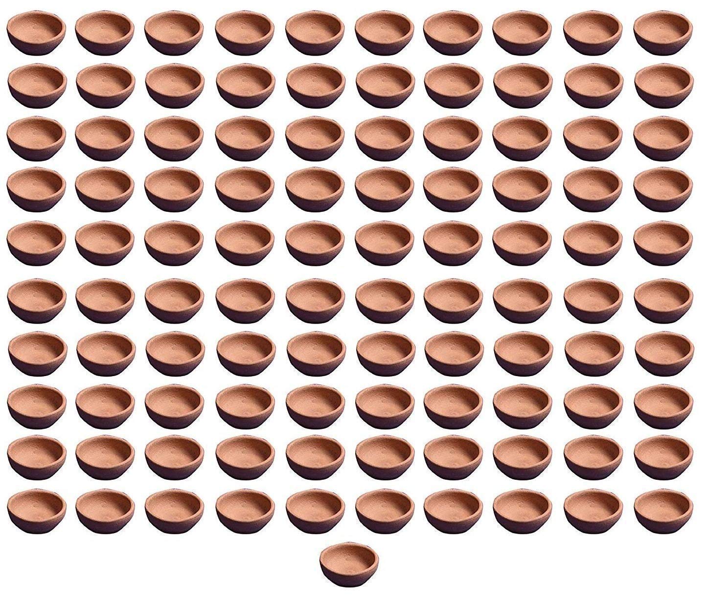 Saudeep India Handmade Diwali Diya | Terracotta/Clay Diya For Puja | Mitti Diya For Diwali Pooja Decoration (Pack of 11)