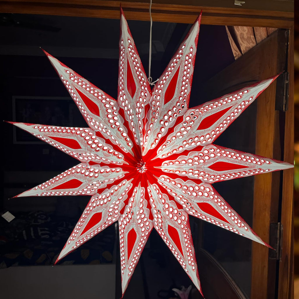 ALILA STAR Hanging Lantern Kandil Lamp Shade Akash kandil For Home Diwali Christmas Balcony Xmas Decoration Hotels Decor Decoration