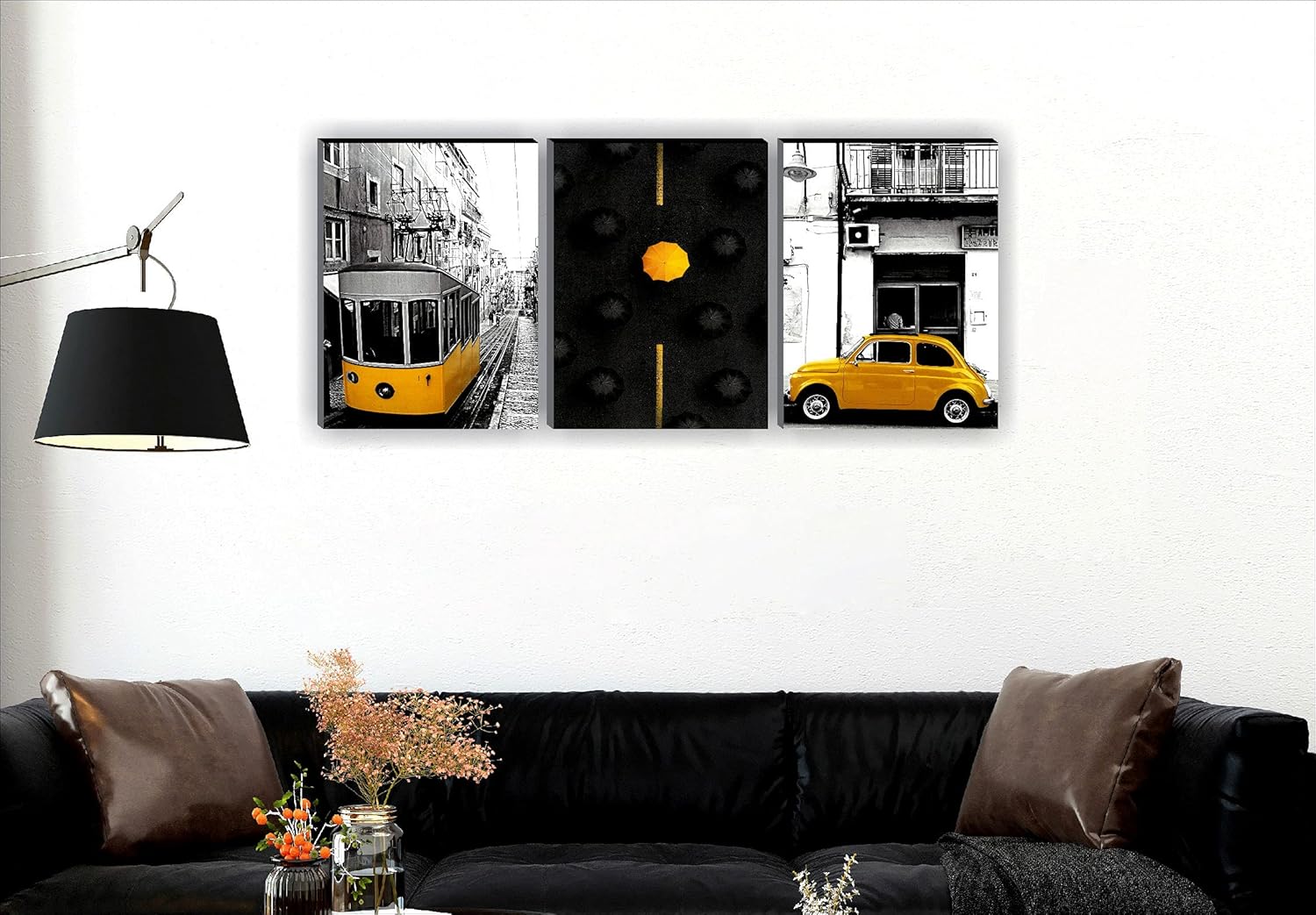 SAF paintings Multieffect UV Textured Panel Painting (Set of 3, 12 Inches X 27 Inches (SANFC12256) SANFC12256