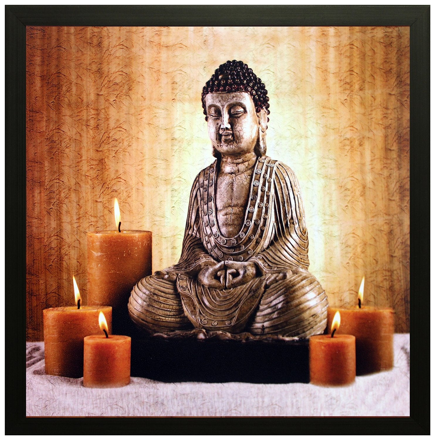 SAF Special Effect Textured Buddha Painting (SANFO82, 30 cm x 3 cm x 30 cm) SANFO82