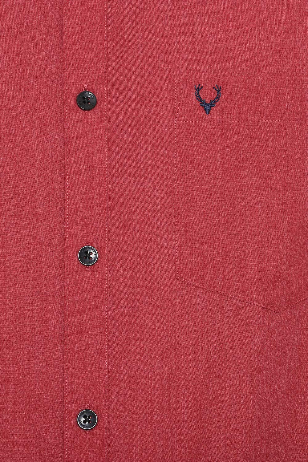 Allen Solly Mens Slim Collar Slub Shirt