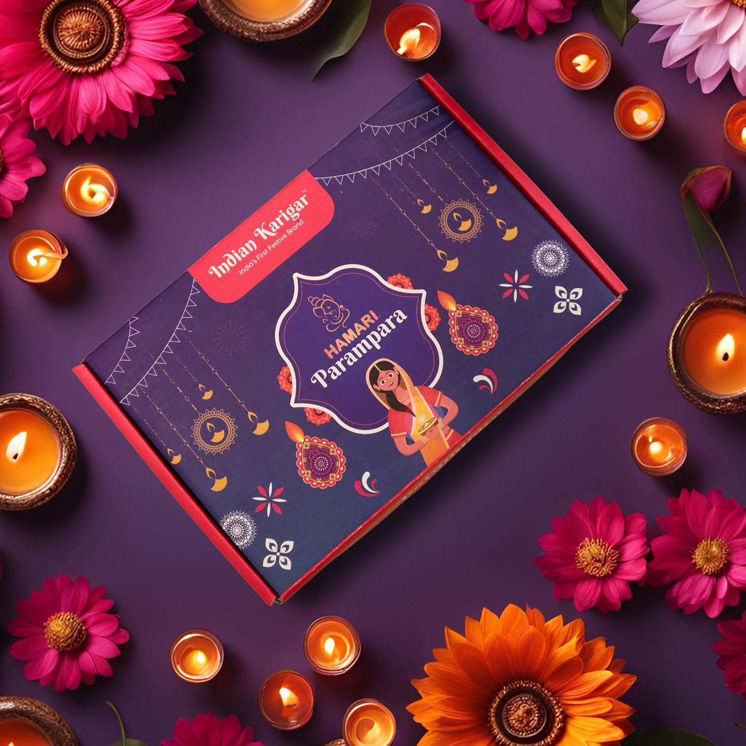 Indian Karigar Diwali Decoration Items for Home Decor 6 Diya for Diwali Diyas for Diwali Festival Terracotta Decorative Diyas for Diwali Diya Diwali Gifts (Diwali Decoration Items for Home Decor)