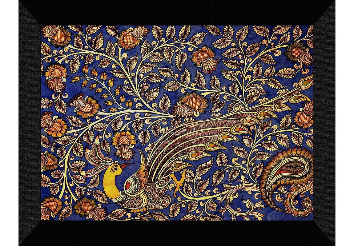 SAF paintings Madhubani Traditional Art Black frame painting for Wall Decoration SA-SANFK33346