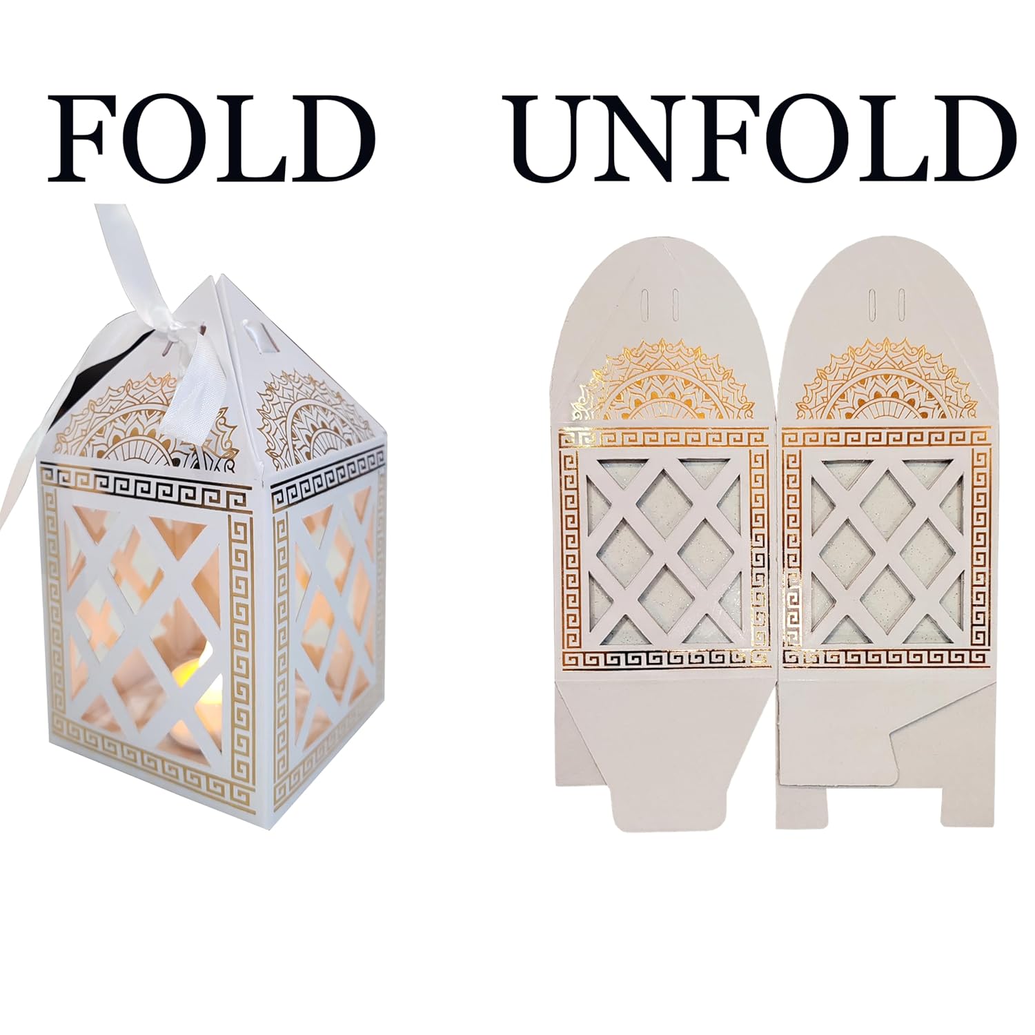 TOYXE Paper Lantern LED Tea Lights Candle for Decoration Set of 10 Pieces | Merry Christmas Decoration Item