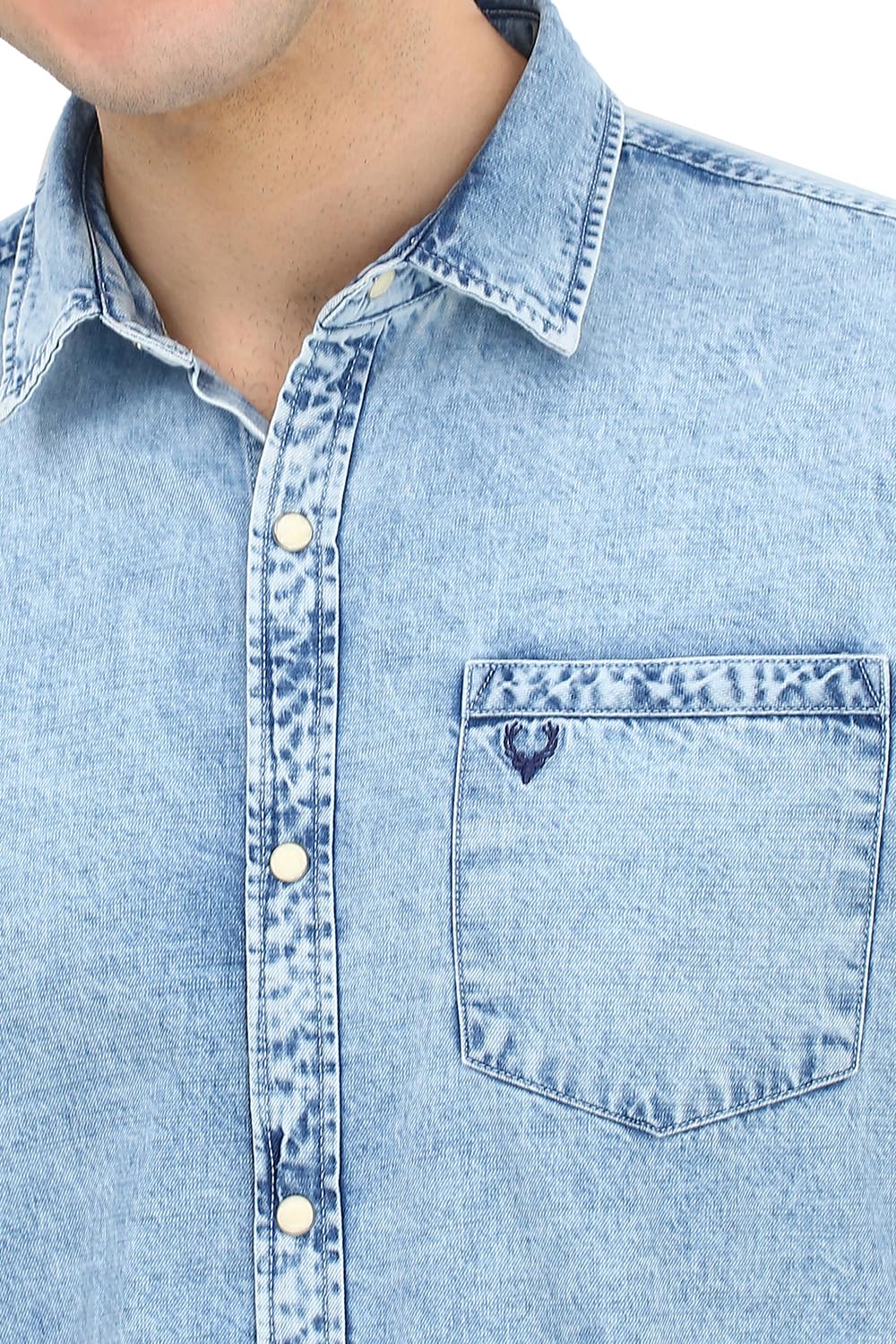 Allen Solly Men Regular Fit Solid Full Sleeves Casual Shirts