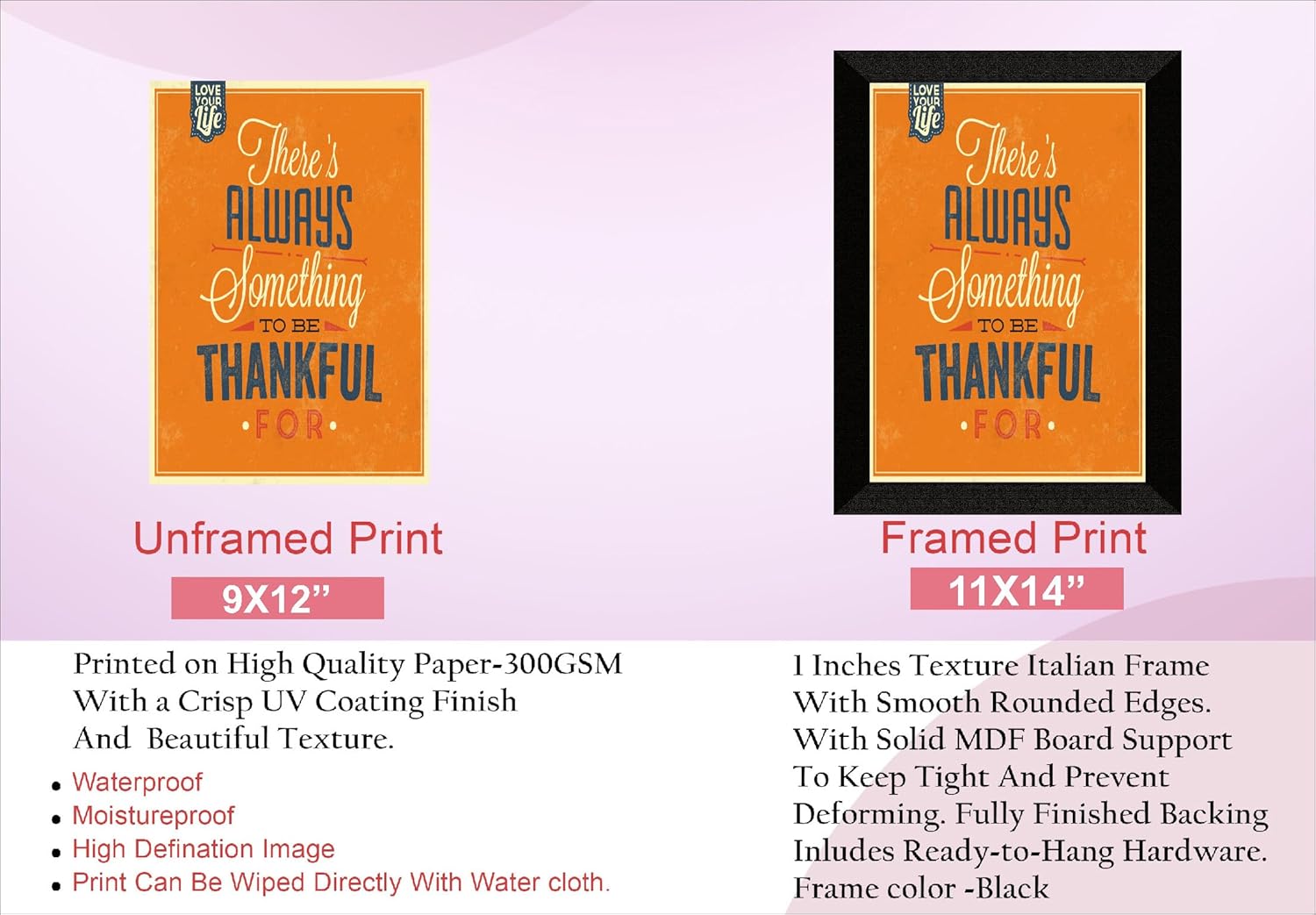 SAF paintings Motivational Premium Black framed painting with UV textured For Home Decor SA-SANFK33066