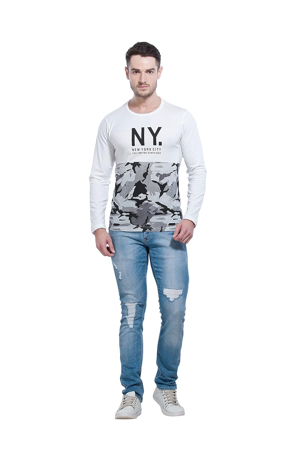 Alan Jones Clothing Men's Cotton Full Camouflage Printed Slim Fit T-Shirt-4