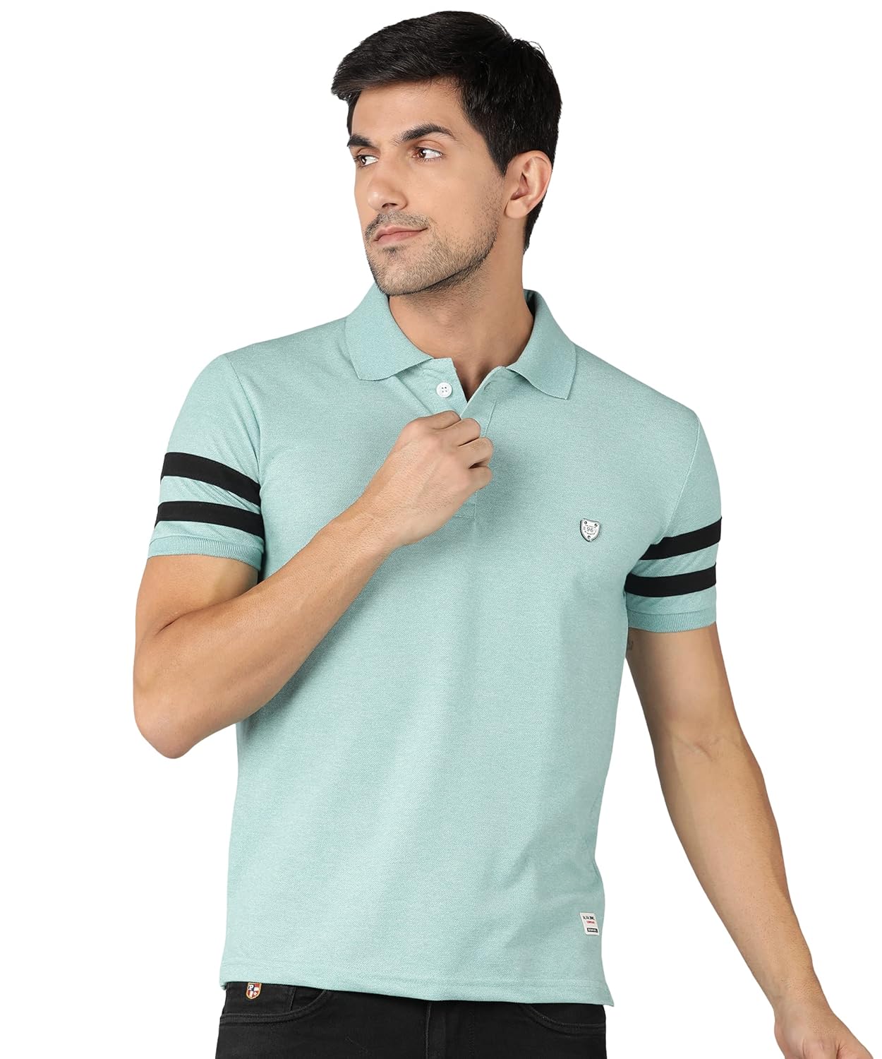 Alan Jones Clothing Men's Regular Soild Polo Regular Fit T-Shirt-1