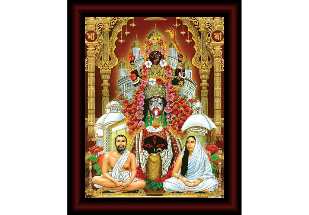 SAF paintings Kali MATA ji Framed Acrylic Glass Painting 14 inch x 11 inch SANFR32