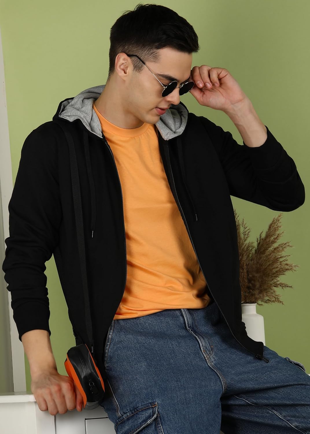 Alan Jones Clothing Men's Cotton Hooded Sweatshirt-4