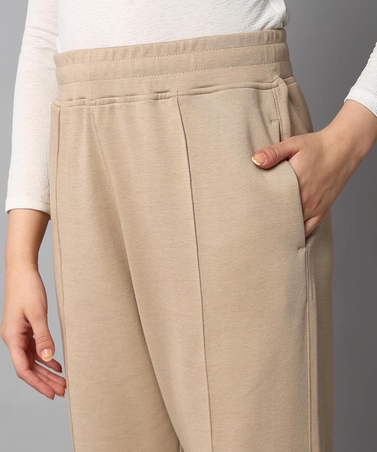 Alan Jones Clothing Women Solid Stretch Staight Pants