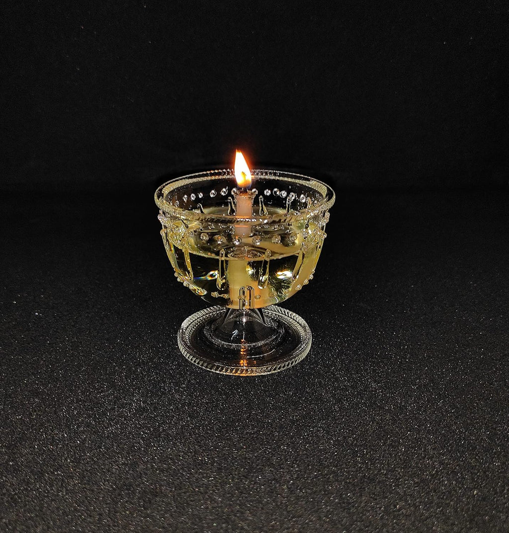 Akhand Diya for Puja Diya Oil Lamp Tea Light Holder Lantern, Handi Diya (Akhand Jyot Diya) Home Decor,Oil Lamp/Lantern Deepak - 4 inch Height Glass Cover