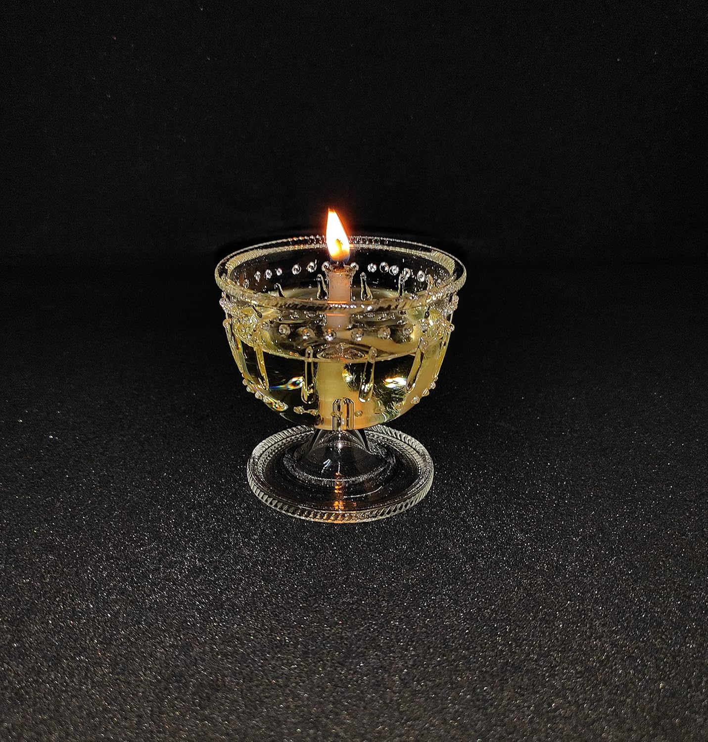 Akhand Diya for Puja Diya Oil Lamp Tea Light Holder Lantern, Handi Diya (Akhand Jyot Diya) Home Decor,Oil Lamp/Lantern Deepak - 4 inch Height Glass Cover