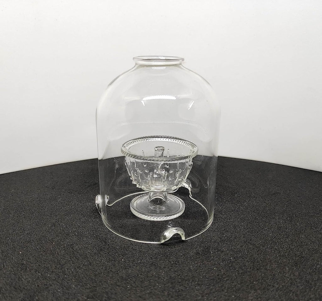 Akhand Diya for Puja Diya Oil Lamp Tea Light Holder Lantern, Handi Diya (Akhand Jyot Diya) Home Decor,Oil Lamp/Lantern Deepak - 4 inch Height Glass Cover