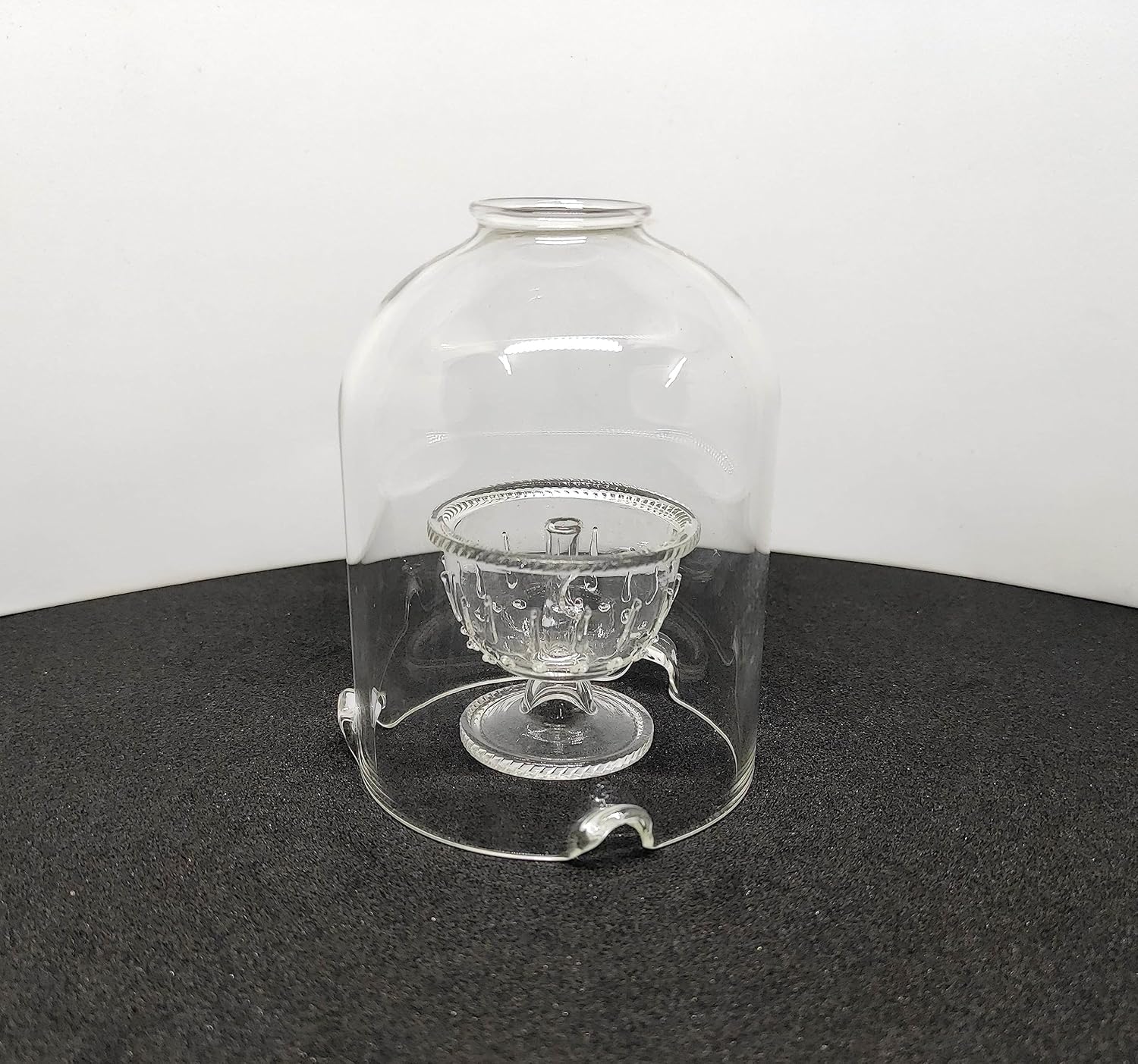 Akhand Diya for Puja Diya Oil Lamp Tea Light Holder Lantern, Handi Diya (Akhand Jyot Diya) Home Decor,Oil Lamp/Lantern Deepak - 4 inch Height Glass Cover