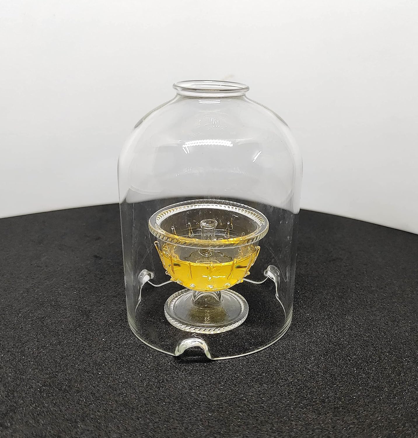 Akhand Diya for Puja Diya Oil Lamp Tea Light Holder Lantern, Handi Diya (Akhand Jyot Diya) Home Decor,Oil Lamp/Lantern Deepak - 4 inch Height Glass Cover