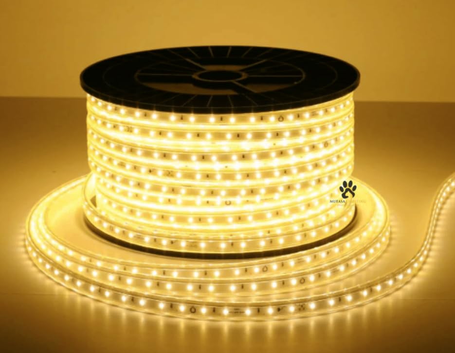 Mufasa LED Rope Light 2,5,15,20m — Warm White Waterproof Strip for Diwali Lighting & Home Decoration