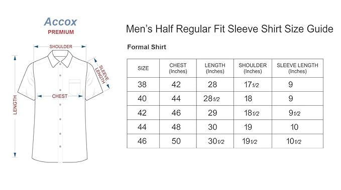 Accox Multicolor Men's 100% Cotton Half Sleeve Checkered Regular Fit Formal Shirt